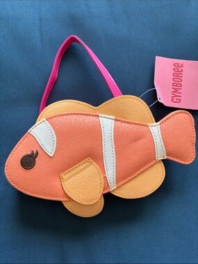 Gymboree Orange Fish Wristlet with Pink Strap and Cream Accents